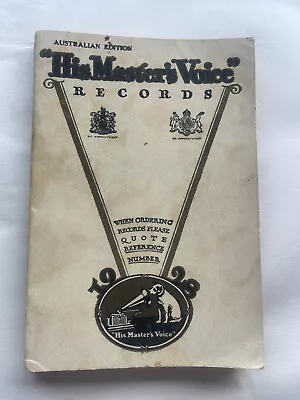 1928 Hmv Records Catalogue. • $8.99