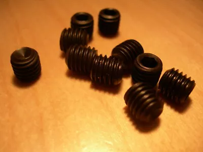 IMPERIAL Black Grub Screws 1/4   5/16  UNF (CUP POINT) High Tensile Socket Allen • £3.79