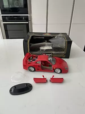 Burago Original Series 1/18 Scale 1987 Ferrari F40 Rosso Corsa Red Burago Rare • £60