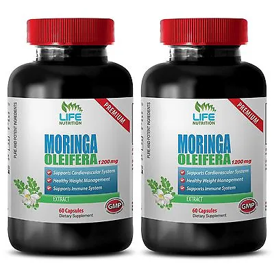 $56.92 • Buy Immune Support Oil - MORINGA OLIEFERA 1200MG 2B - Moringa Oleifera Extract 5000m