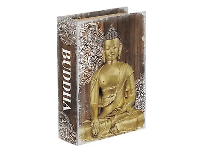 1pce 25cm Gold Buddha Book Box Rustic Mandala Style Notebook Vintage Decor • $30.99