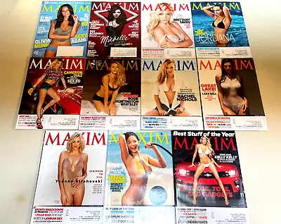 Lot Of 11 Maxim Magazines Complete FULL YEAR 2011 KATY PERRY DIAZ BREWSTER WWE • $30.55