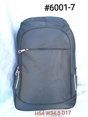 Large Durable School Bag Backpack With Laptop Holder Black #6001-7 • $31