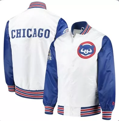 Starter White/ Blue Chicago Cubs The Legend Jacket Mens Size Large MLB All STAR • $89