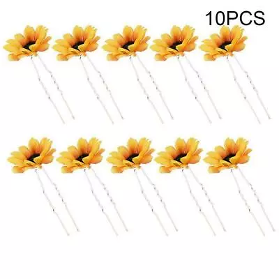 10PCS Daisy Sunflower Bridal Wedding Party Hair Pins Decor Hair Clips H1I1 • £3.90