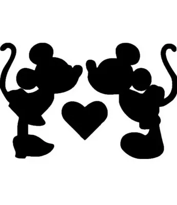 12 MICKEY And MINNIE MOUSE WINE GLASS  Decals Stickers Wall Laptop Car  • £3.45