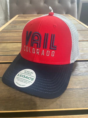 $14.97 • Buy Hat Cap Vail COLO Legacy Structured Twill Trucker Old FAvorite Beach Golf Ski