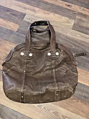 GUSTTO  Setelah X-LARGE Leather Tote PURSE Brown Distressed Look • $55