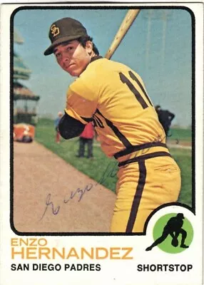 Enzo Hernandez-shortstop-san Diego Padres-1973 Topps #438-autographed-super Rare • $75.99