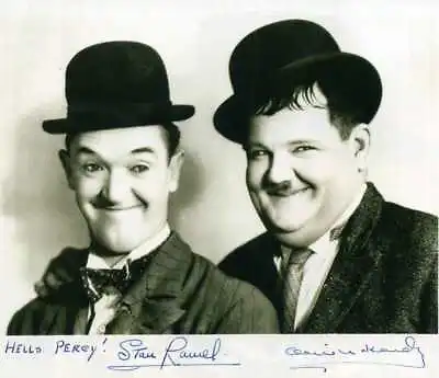 LAUREL & HARDY Signed Photograph - Comedy Film Star Actors - Preprint • £6