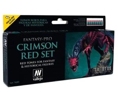 VAL74103 - AV Vallejo Fantasy Set - Crimson Red Set (8) • £14.39