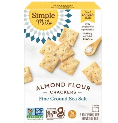 $25.98 • Buy Simple Mills Almond Flour Sea Salt Crackers, 10 Ounce (2 Bags In The Box) New