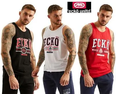 £8.08 • Buy Ecko Unltd Vest Mens Sleeveless Sport Basketball Top Graphic Print DODGE