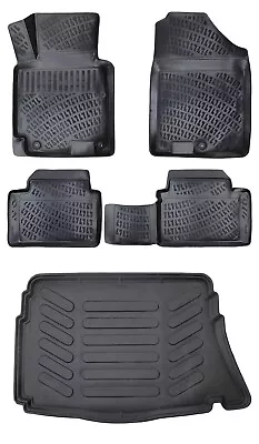 Floor Mats + Cargo Trunk Liner For Hyundai I30 2013-2017 Hatchback Black SET • $129.90