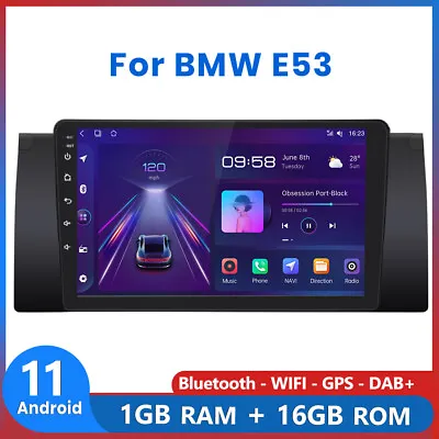 For BMW X5 E53 Autoradio GPS Navigation Sat WIFI Bluetooth USB DAB+ Android 9  • $119.99