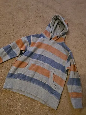 £4 • Buy Bluezoo Age 4-5 Years Stripey Grey Blue Orange Jumper Hooded Hoodie