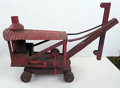 VINTAGE BUDDY L PRESS STEEL TOY STEAM SHOVEL 1920s 21  MISSING PARTS OR RESTORE • $49.99