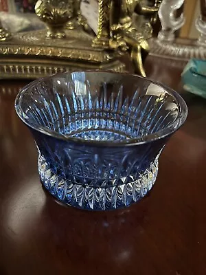 Waterford Lismore Diamond Sapphire Blue Crystal Bowl • $149.99