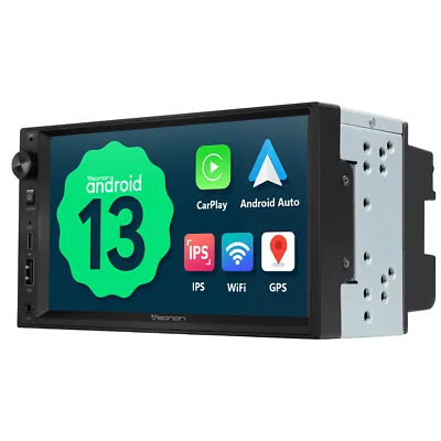 Double DIN UA13 Car Stereo 7  IPS Android 13 GPS Nav Head Unit RDS Radio CarPlay • $167.61