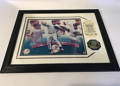 $50 • Buy 1999 Derek Jeter Limited Edition 399/2500 NY YANKEES 24K Gold COIN Photo Frame