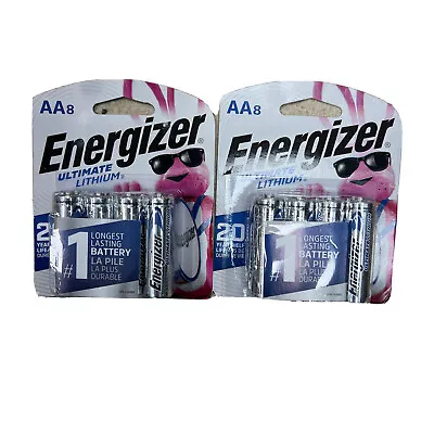 LOT OF 16 Energizer Ultimate Lithium AA Batteries 2 Packs 2x8=16 EXP: 2040 • $31.99