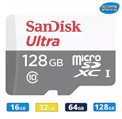 Sandisk Micro SD Card Ultra Memory Card 16GB 32GB 64GB 128GB Smartphones Lot • $6.94
