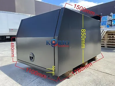 Black Aluminium Canopy Toolbox Part Tray Ute Trailer Toolbox 1780W X 1100L X 850 • $2150