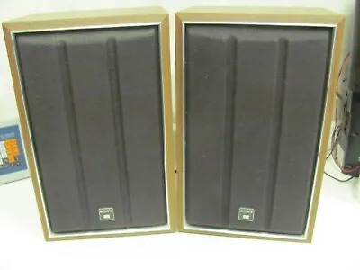 Vintage Pair Of Sony Wooden Book Shelf Speakers 16  Tall - Tested! • $59.99