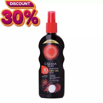 Cabana Sun Deep Tanning Dry Oil Spray | Coconut | SPF30 | 200ml • £8.39