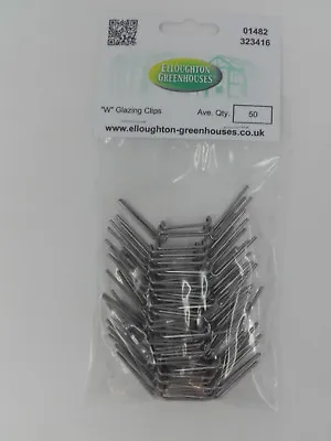 £6.95 • Buy 50 Thick Stainless Steel W Greenhouse Glazing Clips Elite Greenhouses Wire Clips