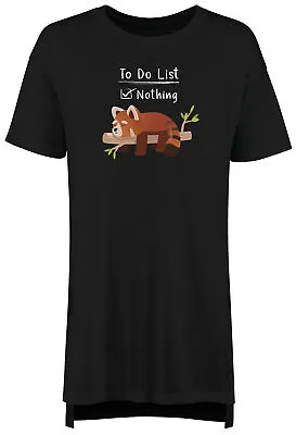Funny Red Panda Nightie Womens Lazy Sleeping Nothing Ladies Night Shirt Gift • £13.99