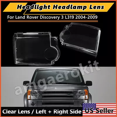 Left Right Headlight Lens Headlamp Cover For Land Rover Discovery 3 LR3 2004-09 • $165.99