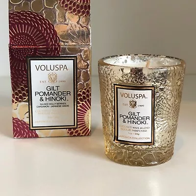 Voluspa GILT POMANDER & HINOKI Petite Candle 1 Oz New Box USA Jar • $5.95