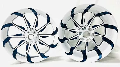 Gsxr Stock Size White & Custom Blue Tornado Wheels 01-08 Suzuki Gsxr 1000 • $5099.99
