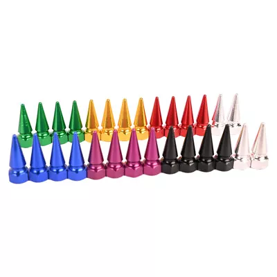 7 Color Metal Spike Wheel Valve Stem Tire Caps Fit Car/Bike/Truck Dust Cover • $2.49