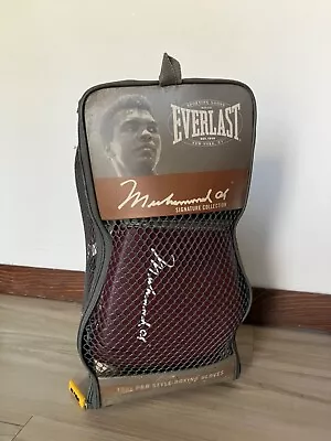 Everlast Muhammad Ali 12 Ounce Heavy Bag Gloves Adult Signature Case Straps • $20