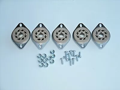 BELTON 8 Pin OCTAL Micalex Tube Sockets For 6V6 6L6 Set Of 5 W/ Mounting Bolts • $17.50