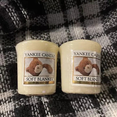 2x Yankee Candle Soft Blanket Scented Votive Candle 1.75 Oz • £12.04