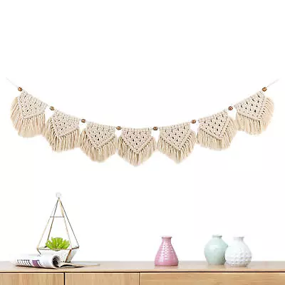 Wall Macrame Hand-woven Boho Macrame Tapestry Macrame Garland Banner Wall Art • $15.82