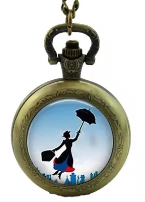 Mary Poppins Logo Bronze Finish Timepiece • $10.99