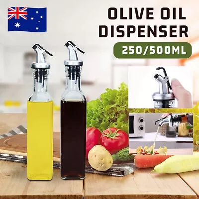 250/500ml Olive Oil Vinegar Dispenser Pourer Glass Bottle Kitchen Tools Cooking • $10.99