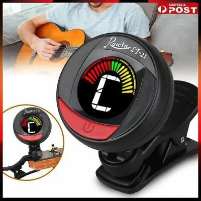 $13.75 • Buy LCD Clip On Chromatic Acoustic Electric Guitar Bass Ukulele Banjo Violin Tuner