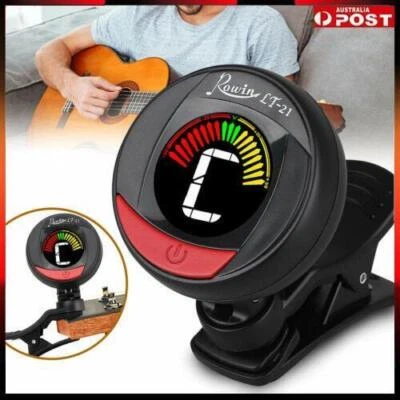 $13.75 • Buy LCD Clip On Chromatic Acoustic Electric Guitar Bass Ukulele Banjo Violin Tuner