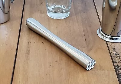 8.5  Solid Stainless Steel COCKTAIL MUDDLER - Bar Drink  Mixer Tool • $16.50