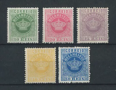 Portugal Mozambique Moçambique CROWN 1885 REPRINTS #10/14 Set MH NGAI FVF • $115