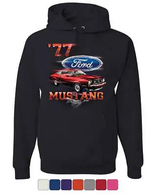 Ford Mustang '77 Hoodie American Classic Muscle Car Sweatshirt • $38.95