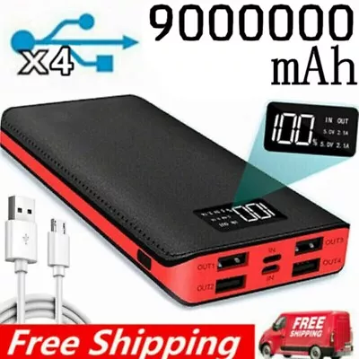 9000000mAh Portable Power Bank USB LCD External Battery Charger For Cell Phone • $19.80