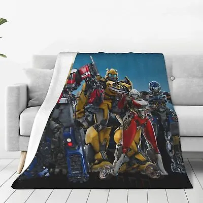 Transformers Movie Soft Warm Flannel Throw Blanket For Couch Bed Chair Sofa Gift • $49.98