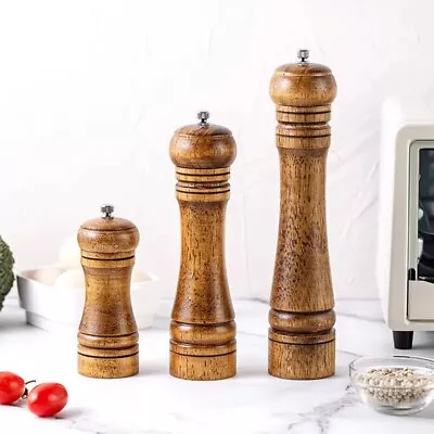 Kitchen Tools Cooking Pepper Grinder Hand Movement Wood Pepper Mill • $12.99