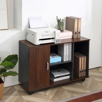 £36.99 • Buy Rolling Wheels File Cabinet With Printer Stand And Open Shelf For Home Office
